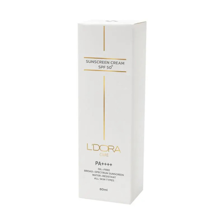 کرم ضدآفتاب +SPF50 بی رنگ مناسب انواع پوست ۸۰ میلی لیتر